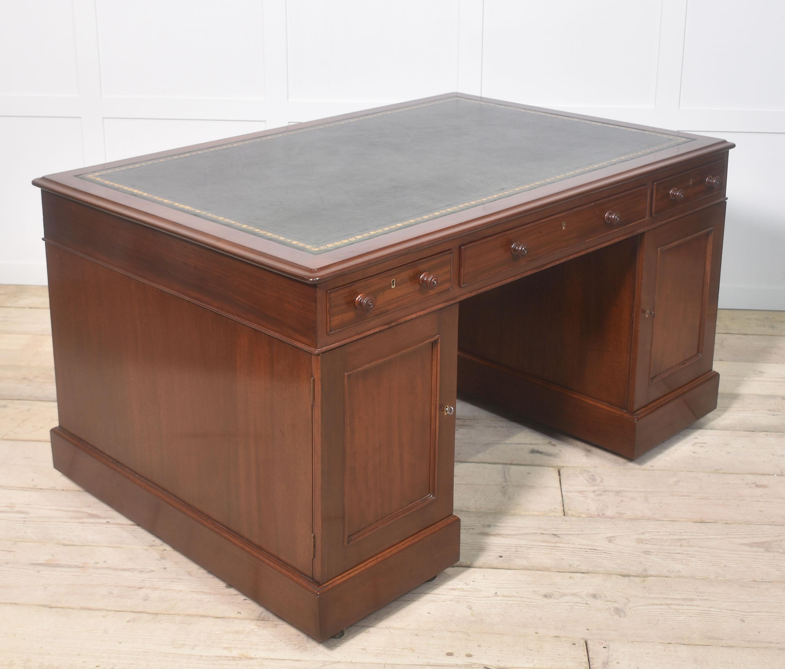 19th century mahogany partners desk 6