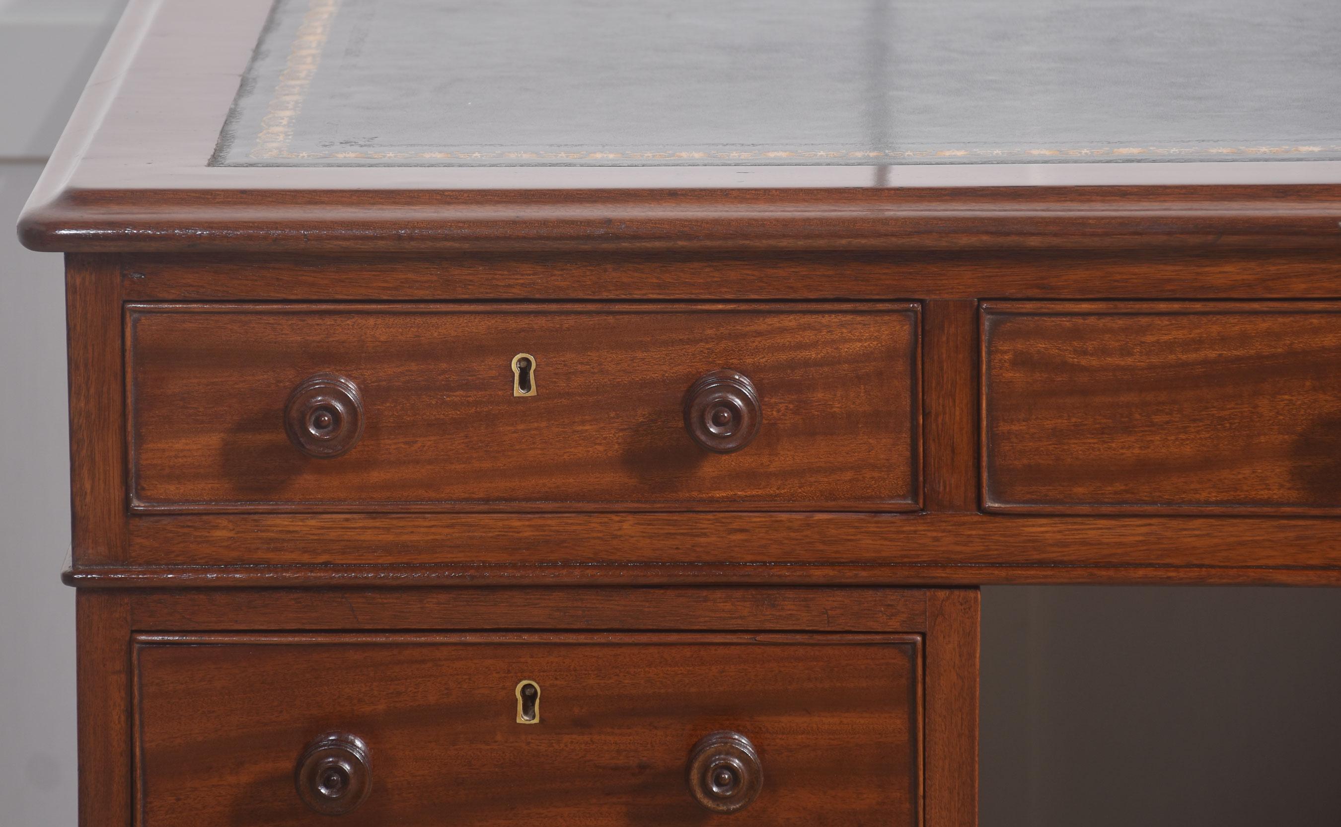 19th century mahogany partners desk 1