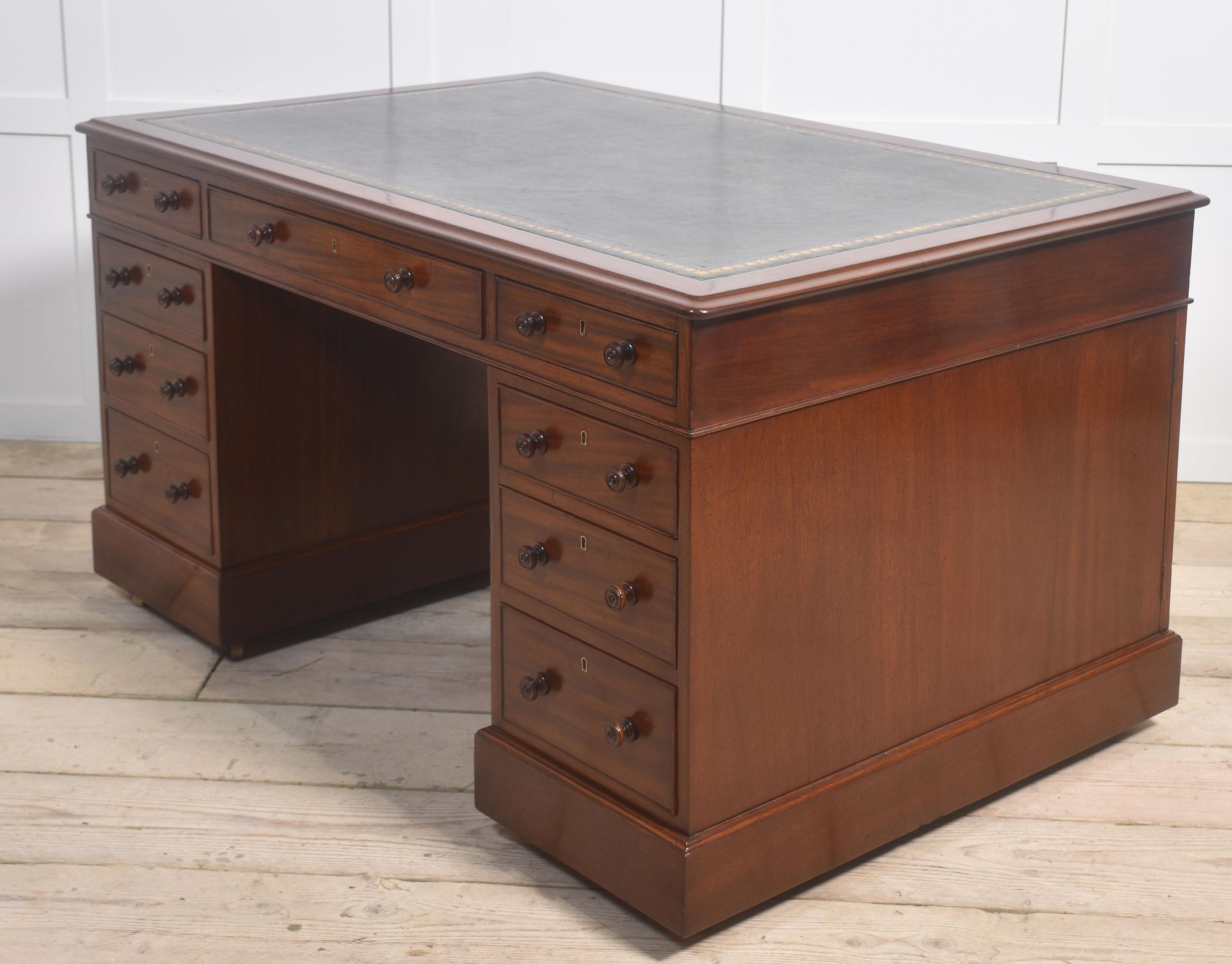 19th century mahogany partners desk 2