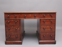 19th Century Mahogany Partners Desk Stamped Gillows