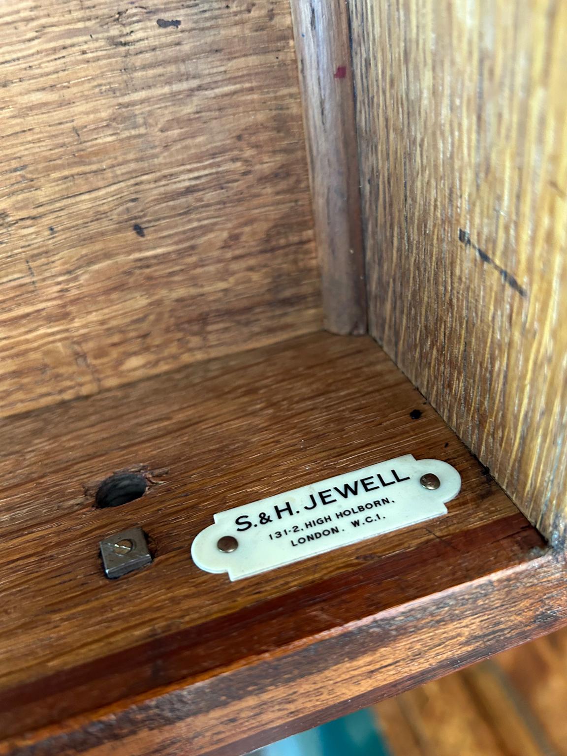 19th Century Mahogany Partners Pedestal Desk by S&H Jewell London Cabinet Makers 6