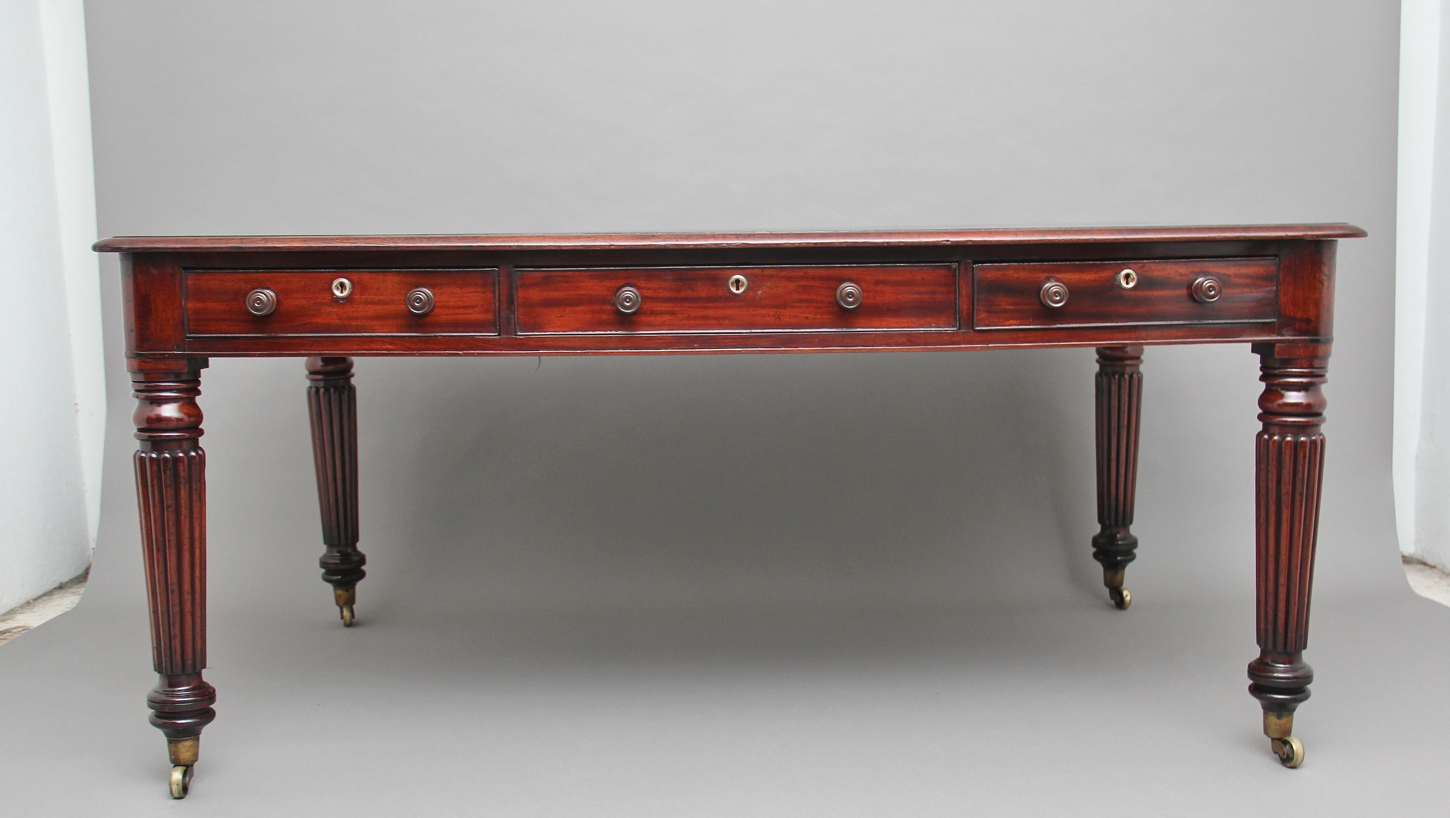 19th Century mahogany partners writing desk 3