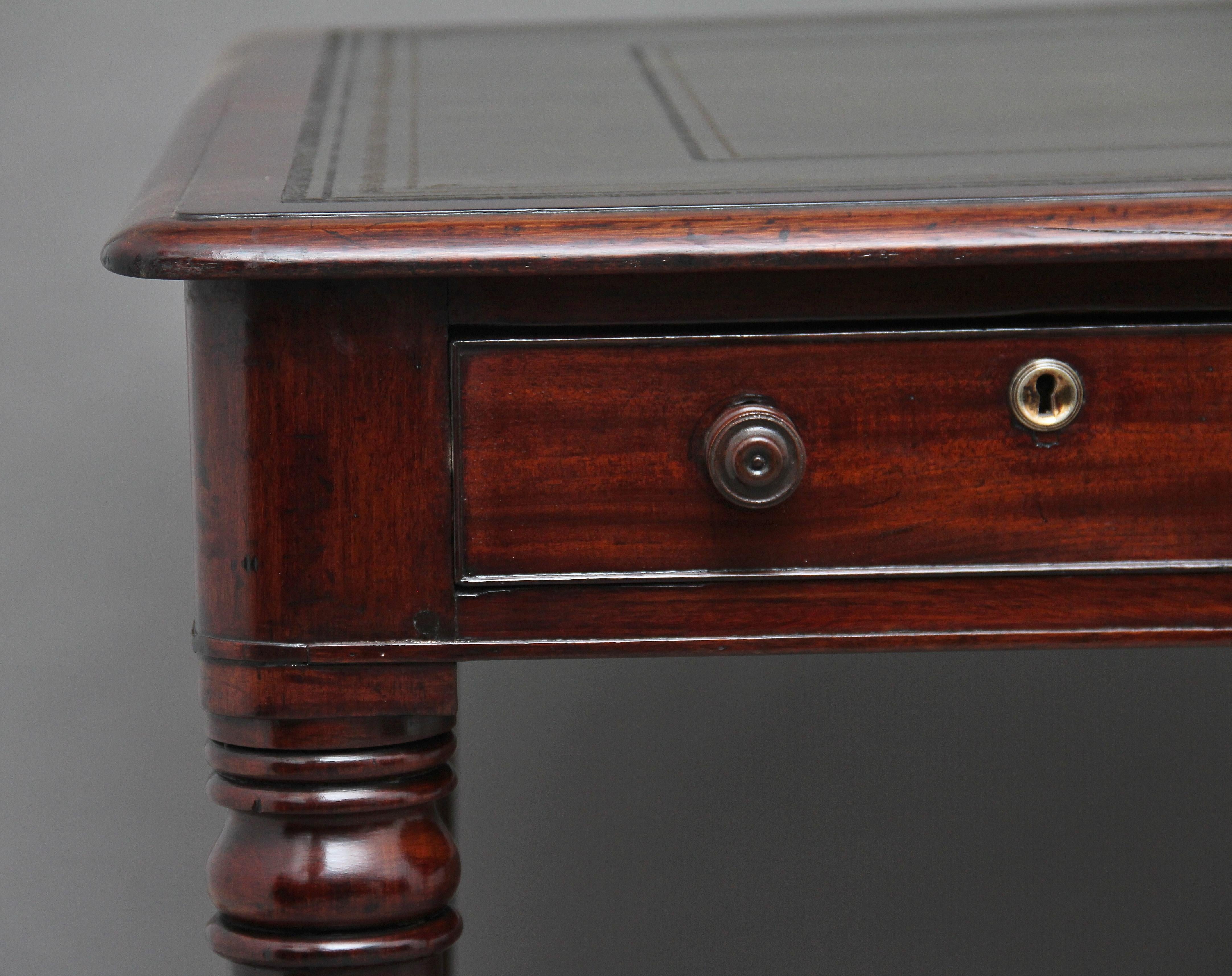 19th Century mahogany partners writing desk 5