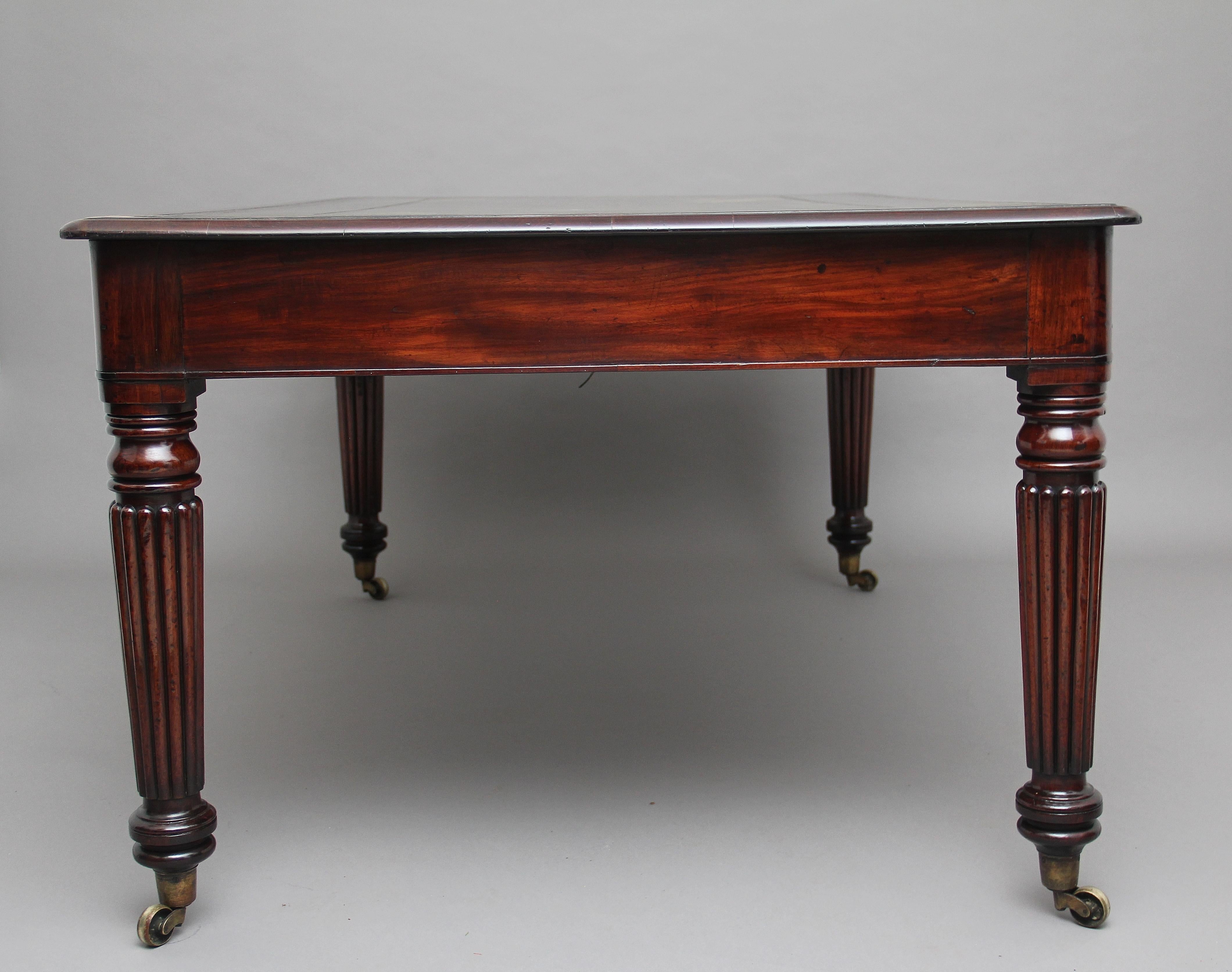 British 19th Century mahogany partners writing desk For Sale