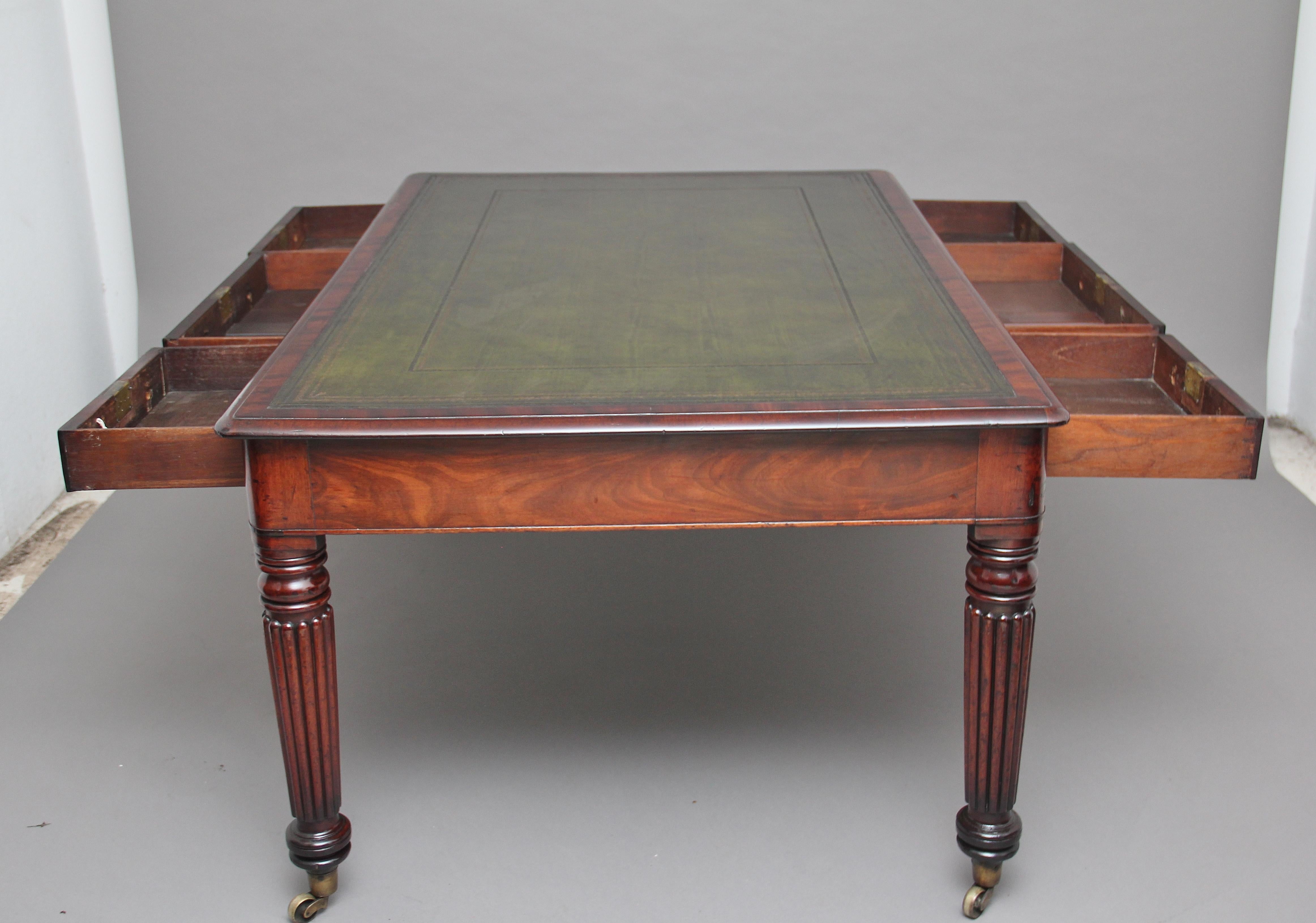 Mahogany 19th Century mahogany partners writing desk