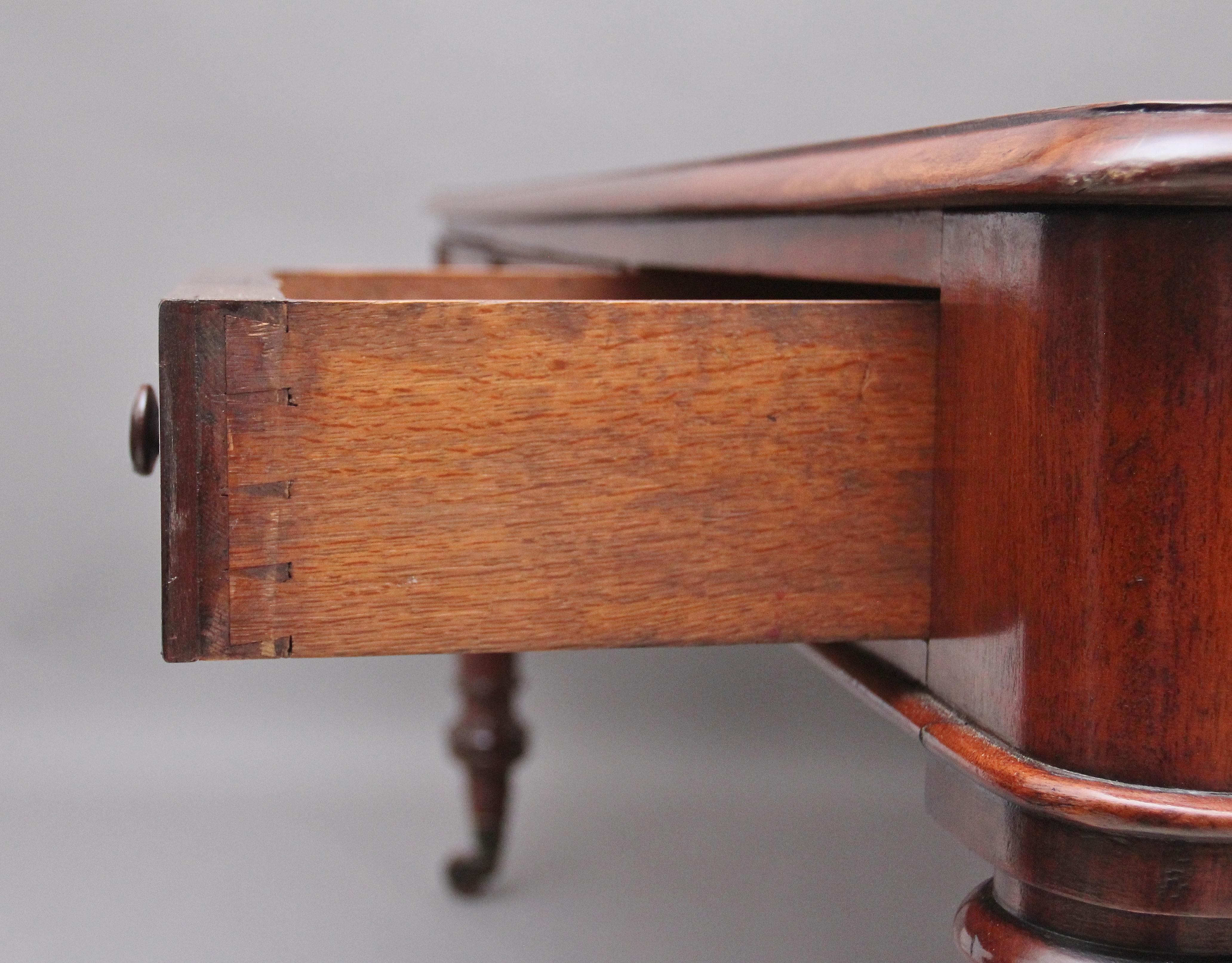19th Century Mahogany Partners Writing Table 7