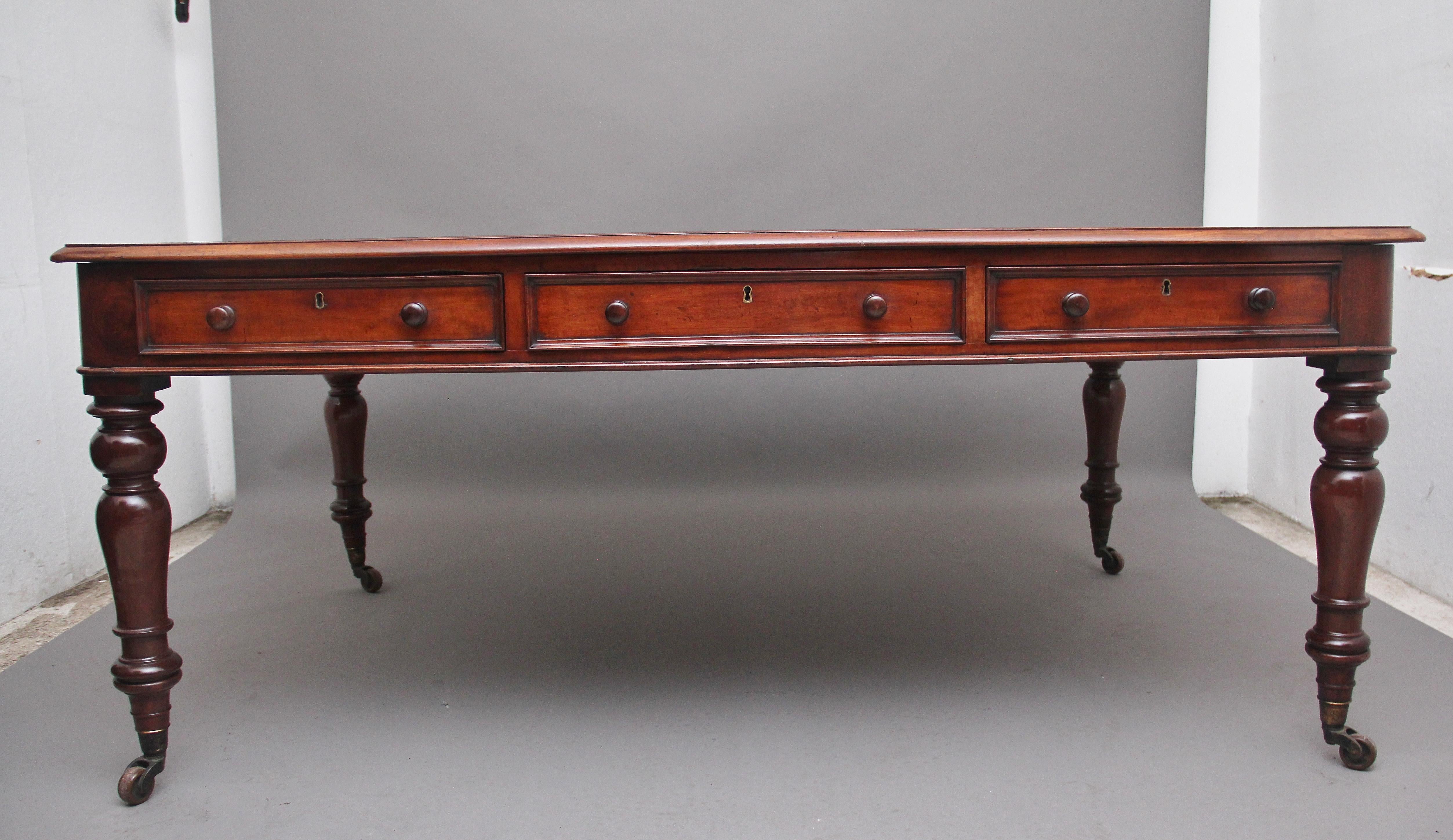 Mid-19th Century 19th Century Mahogany Partners Writing Table