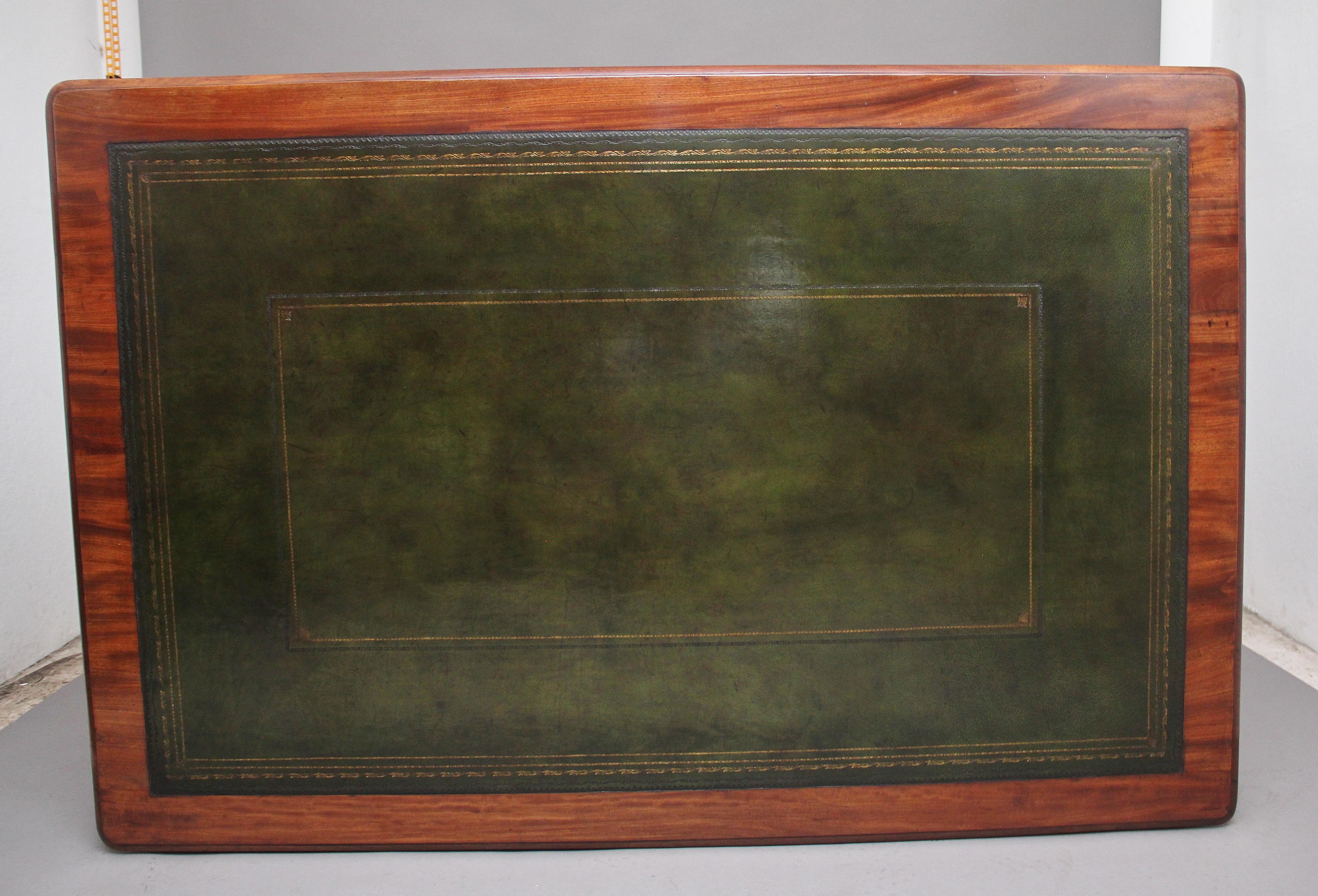 19th Century Mahogany Partners Writing Table 2