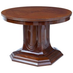 19th Century Mahogany Pedestal Base Center Table