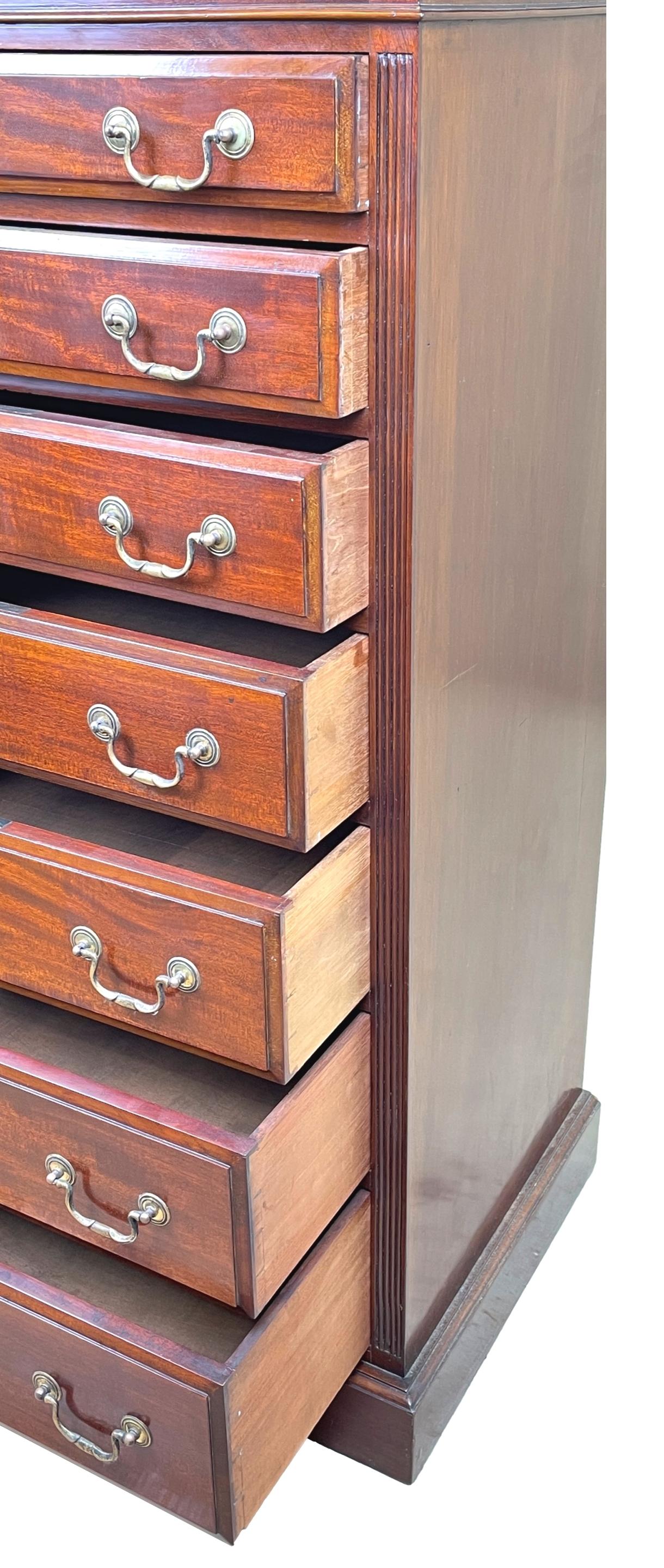 English 19th Century Mahogany Pedestal Chest For Sale