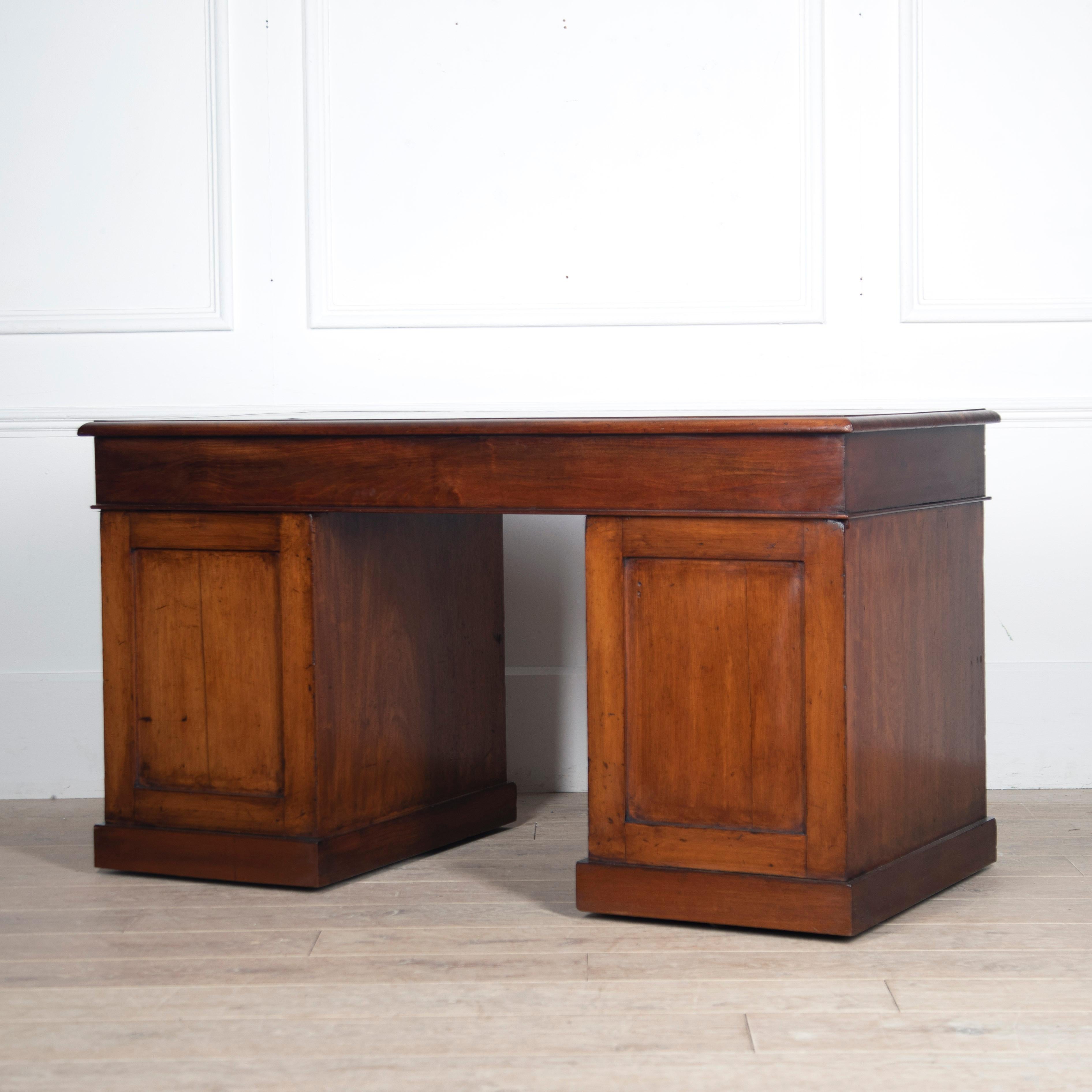 19th Century Mahogany Pedestal Desk 2