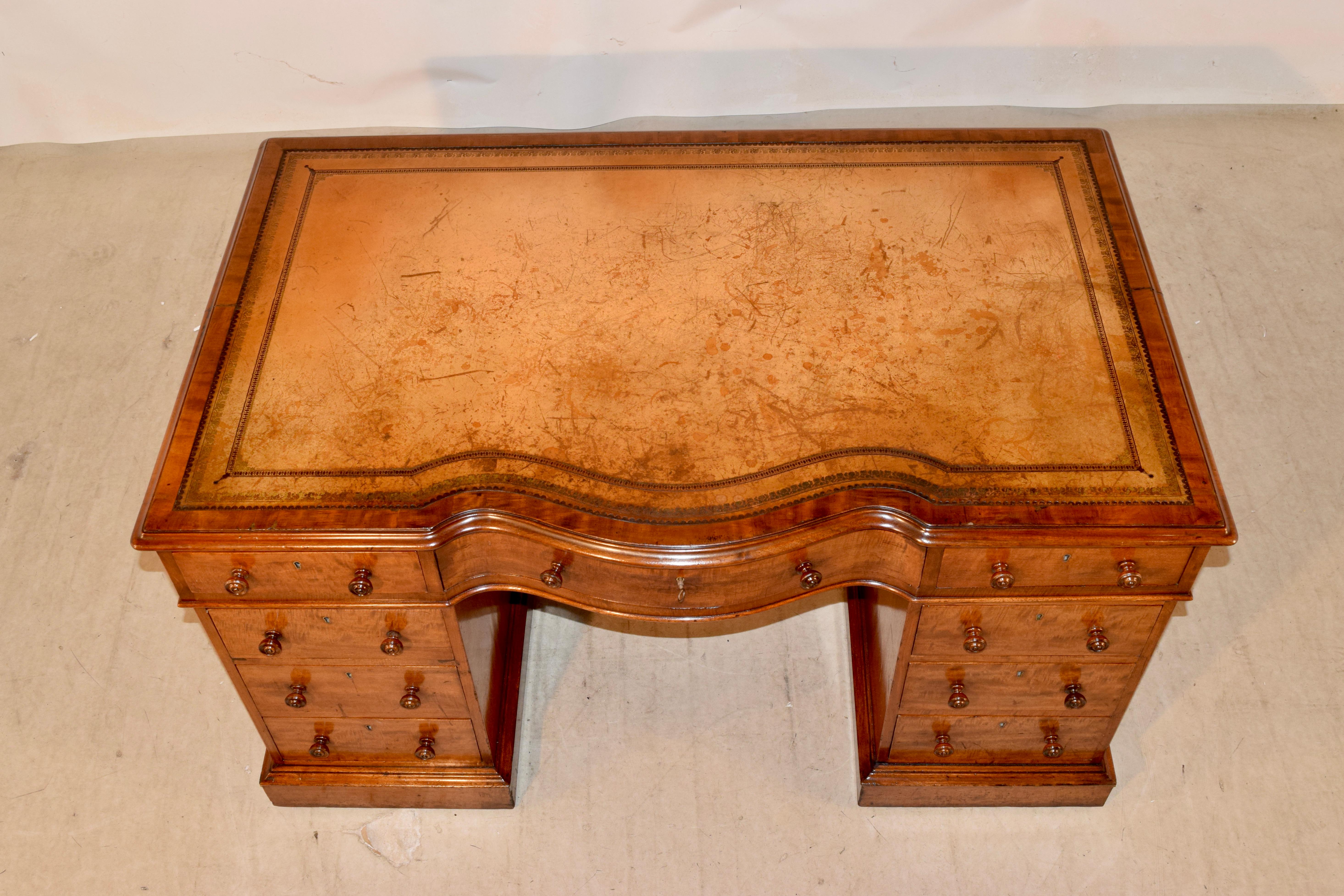 19th Century Mahogany Pedestal Desk For Sale 2