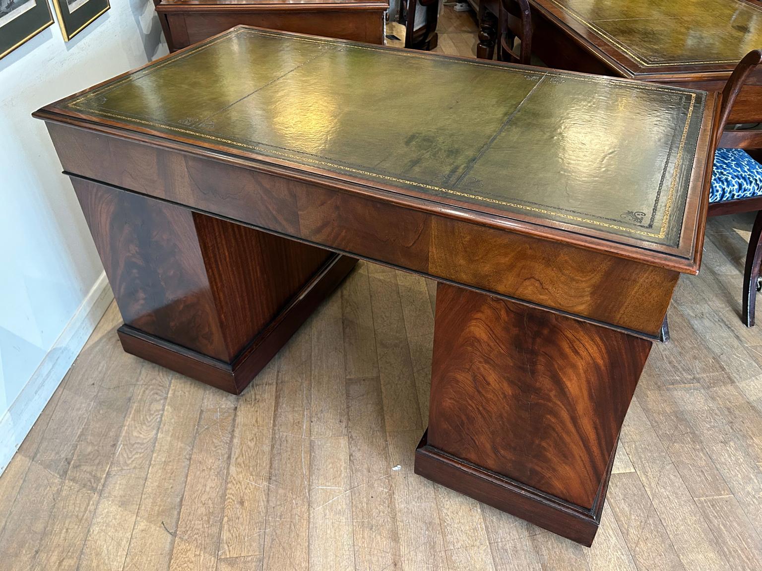 19th Century Mahogany Pedestal Desk 3