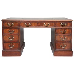Antique 19th Century Mahogany Pedestal Desk
