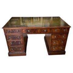 Antique 19th Century Mahogany Pedestal Desk