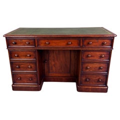 19th century mahogany pedestal desk