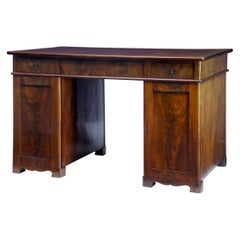 19th Century Mahogany Pedestal Kneehole Desk