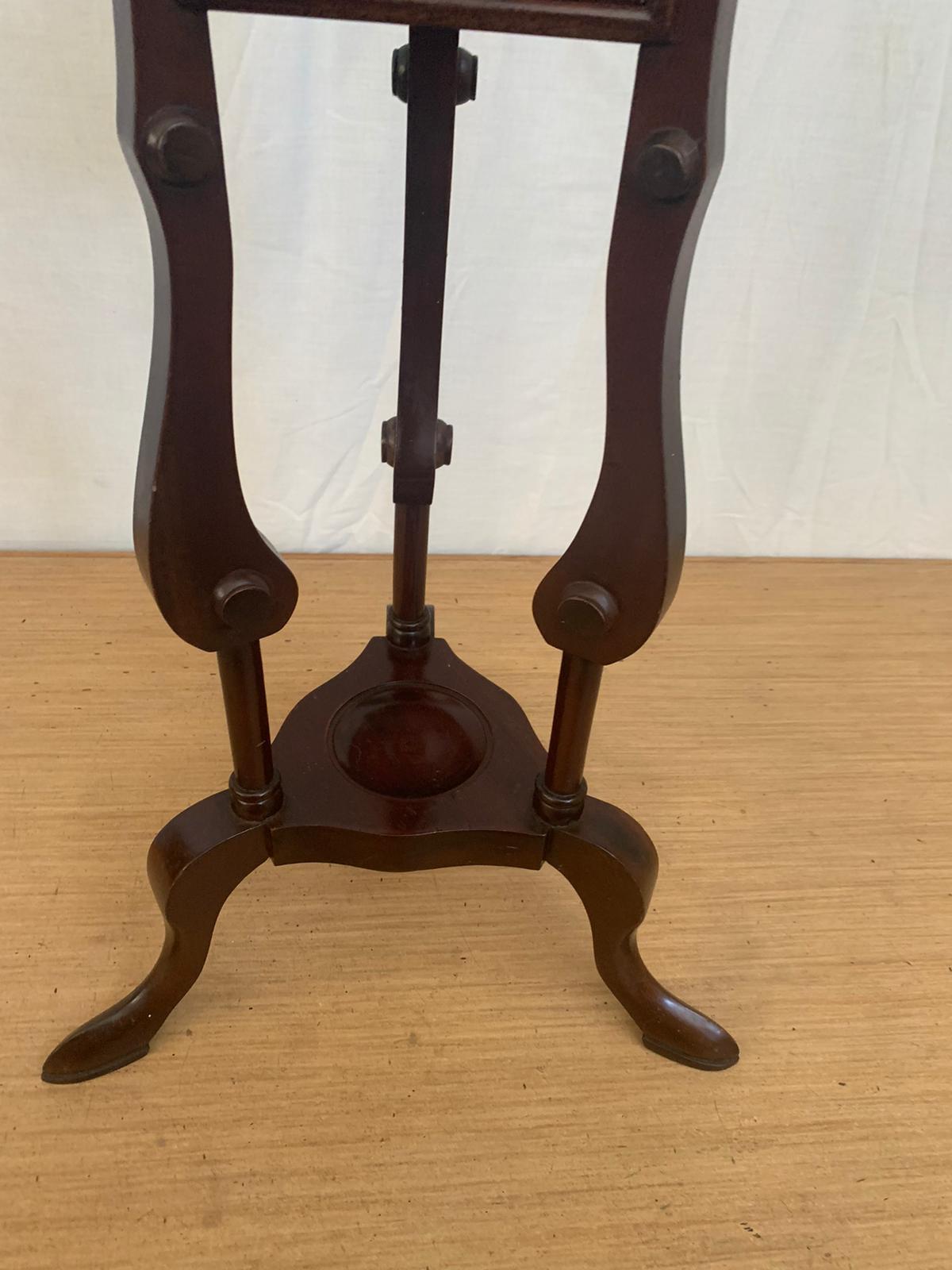 English 19th Century Mahogany Plant Stand with Drawers For Sale