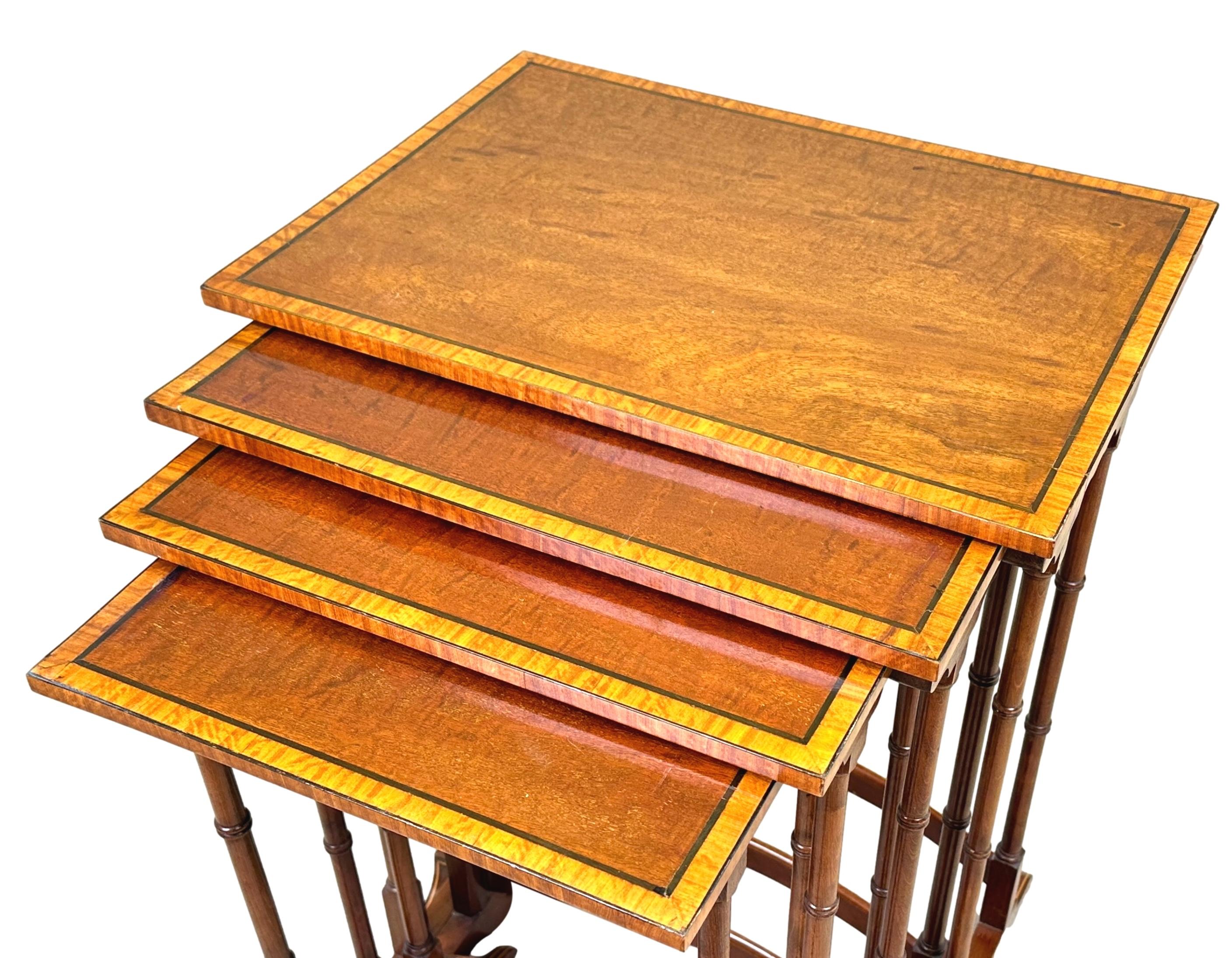 19th Century Mahogany Quartetto Nest Of Coffee Tables In Good Condition For Sale In Bedfordshire, GB
