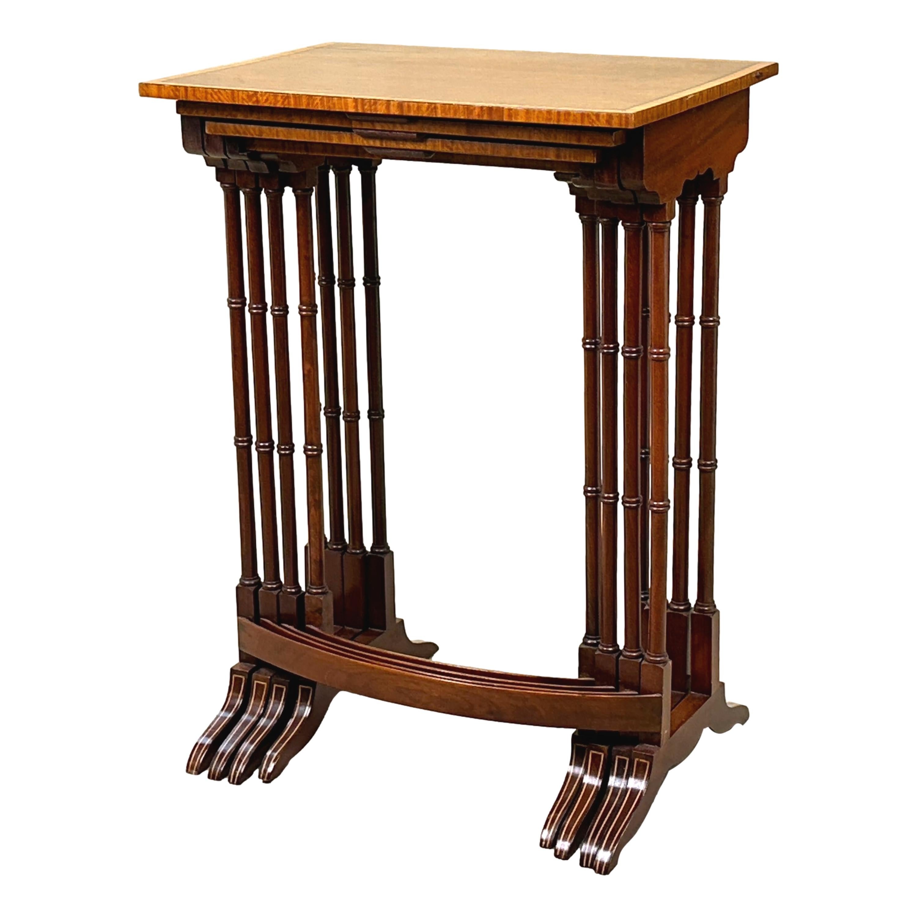 19th Century Mahogany Quartetto Nest Of Coffee Tables For Sale 3