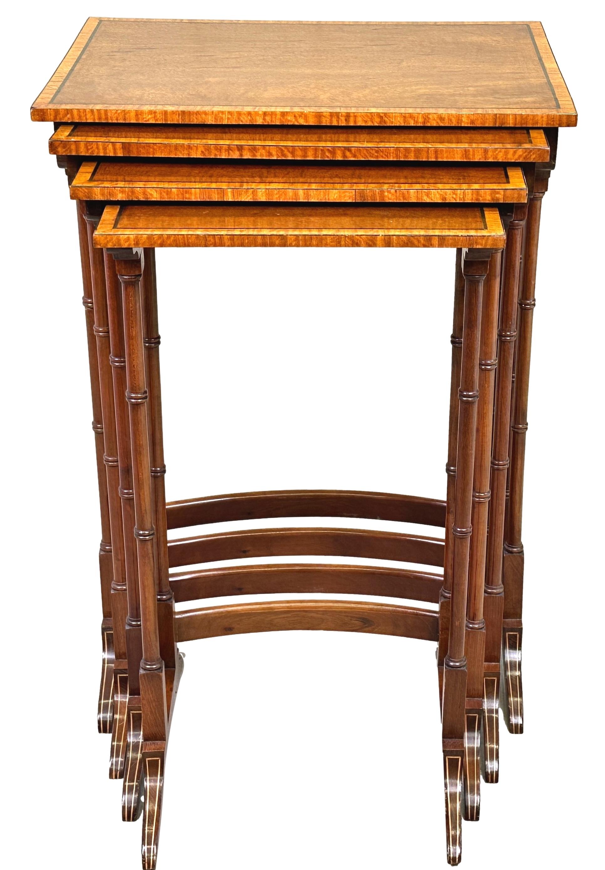19th Century Mahogany Quartetto Nest Of Coffee Tables For Sale 4