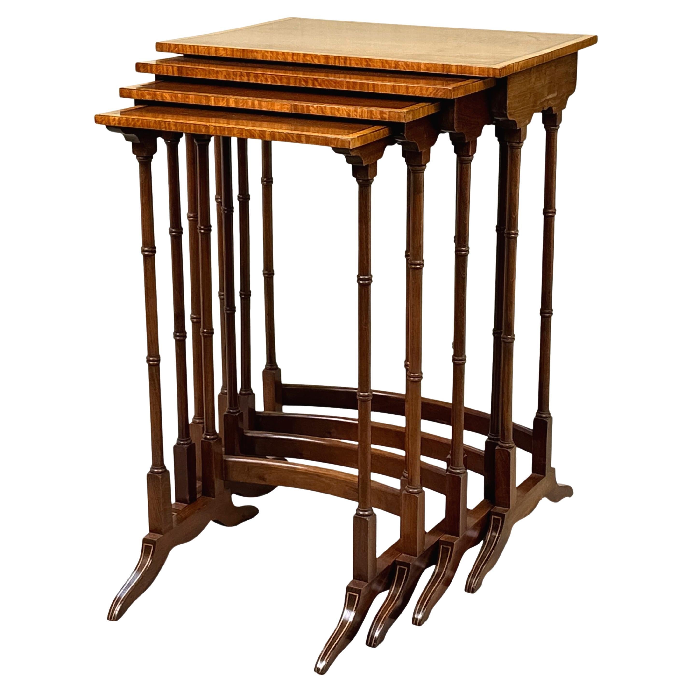 19th Century Mahogany Quartetto Nest Of Coffee Tables For Sale