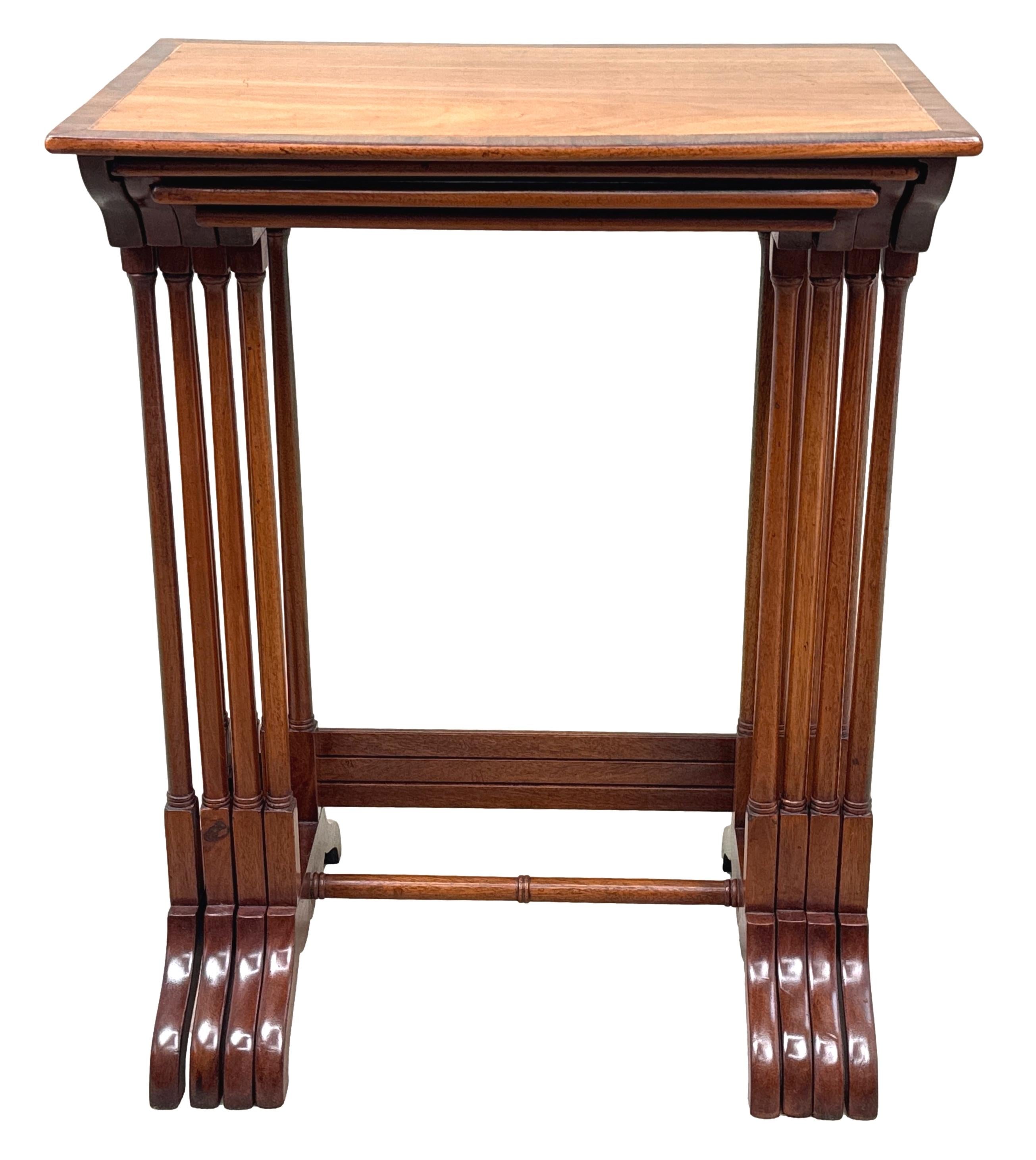 19th Century Mahogany Quartetto Nest Of Four Coffee Tables For Sale 2