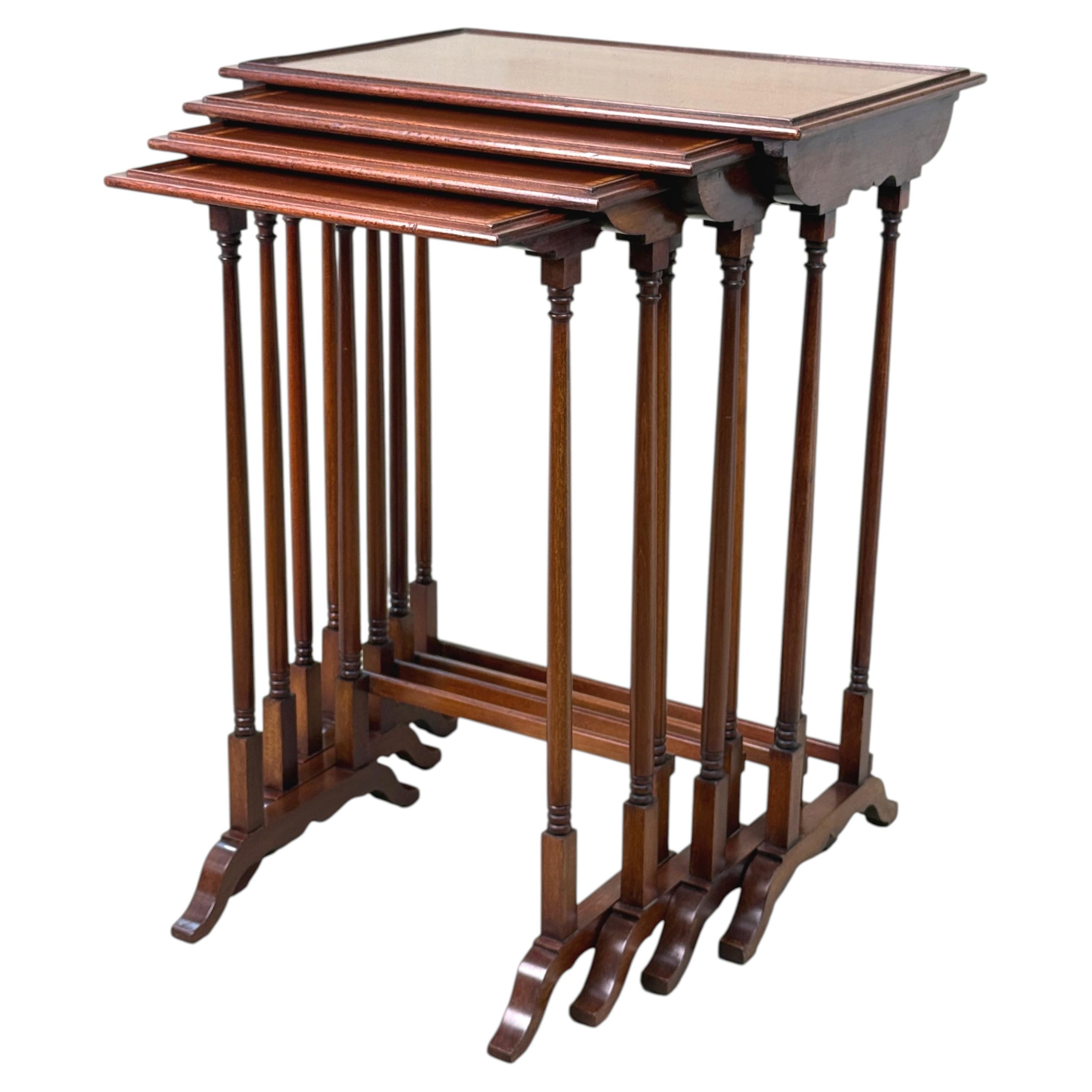 19th Century Mahogany Quartetto Nest Of Four Coffee Tables