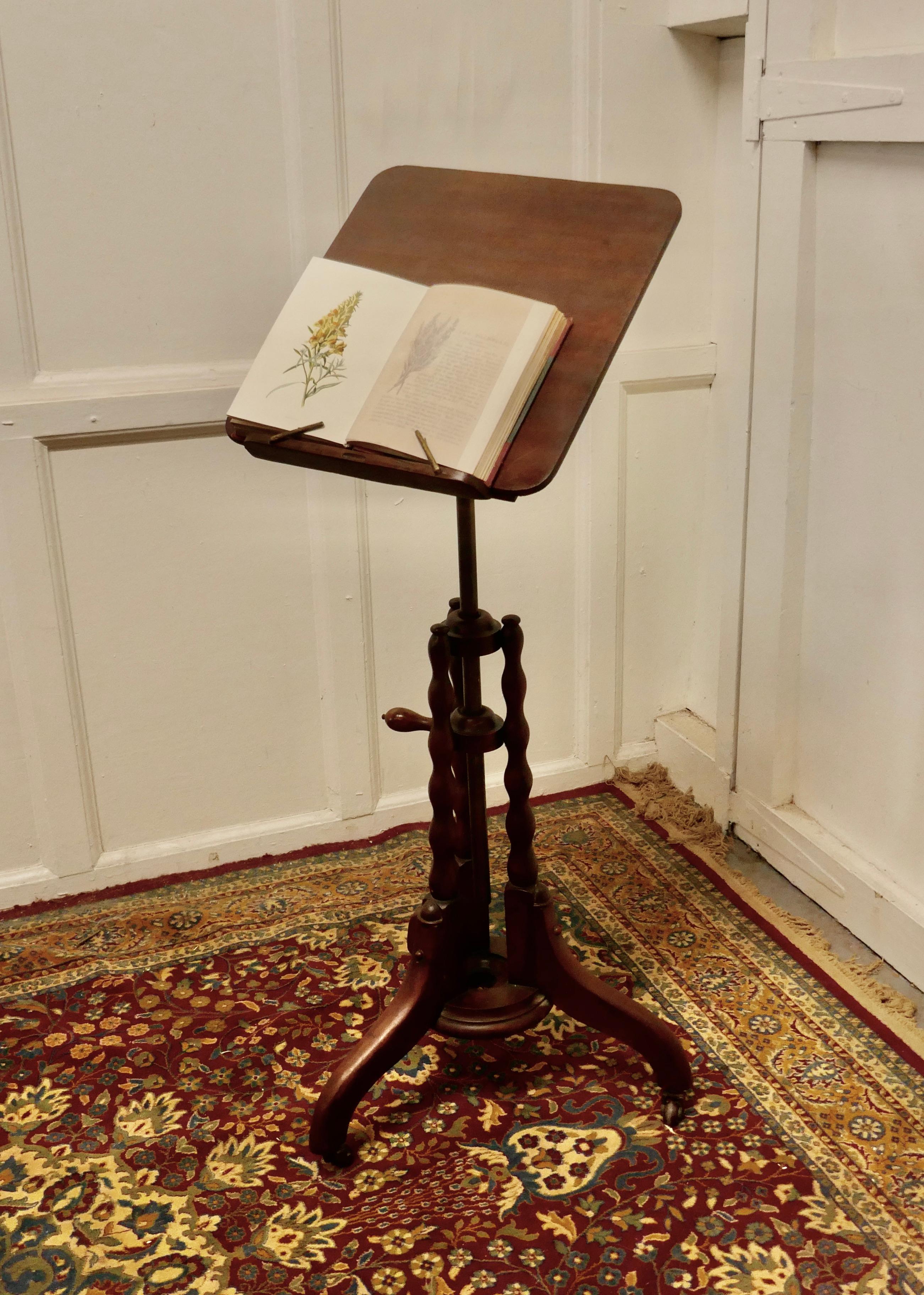 Victorian 19th Century Mahogany Reading or Music Stand
