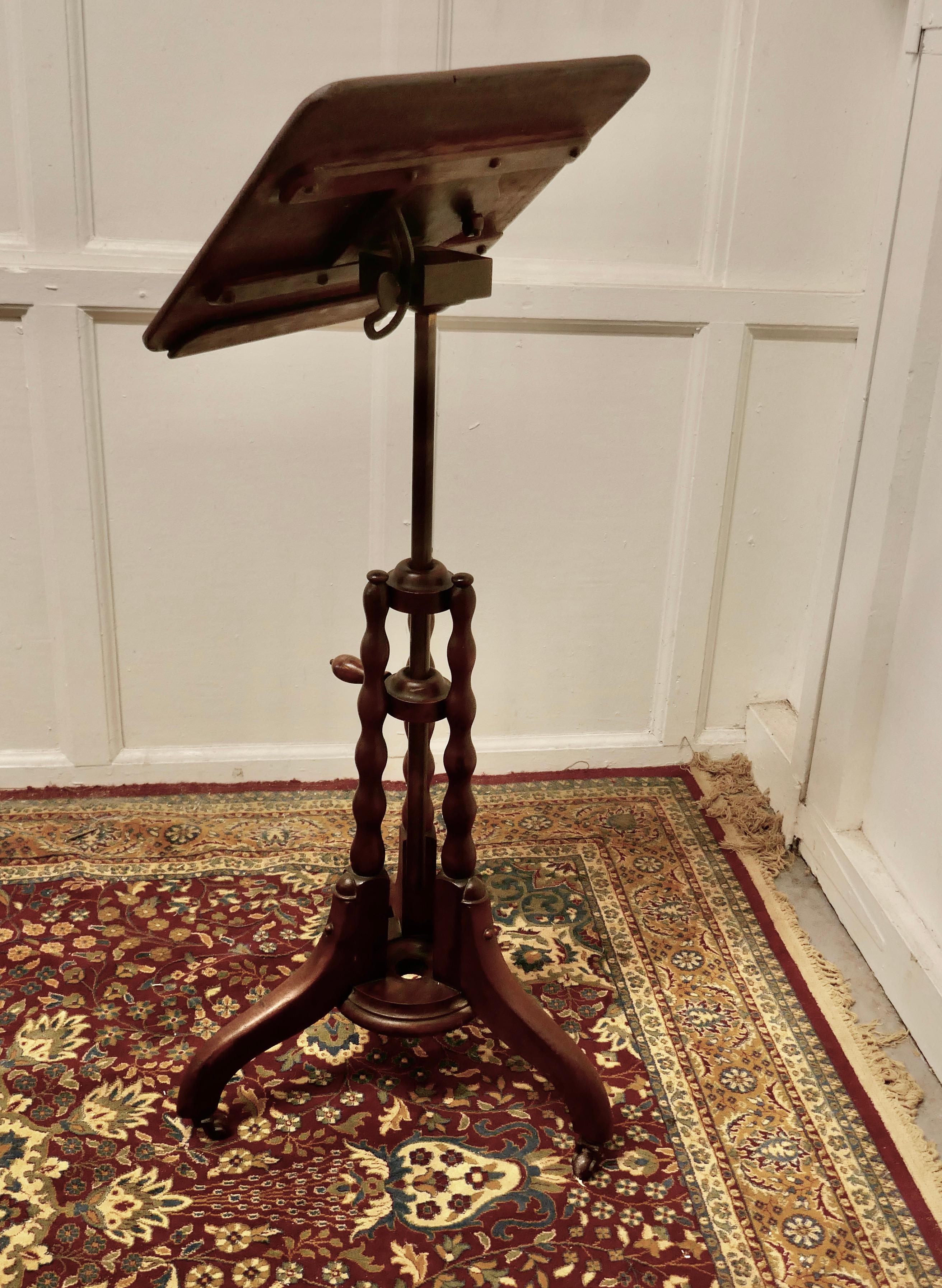 19th Century Mahogany Reading or Music Stand In Good Condition In Chillerton, Isle of Wight