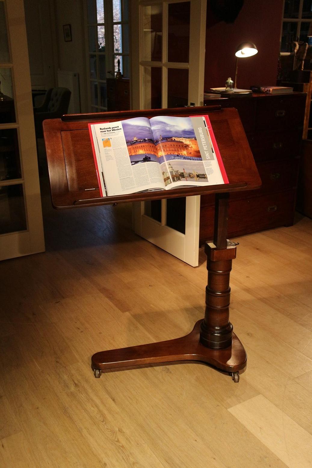 19th Century Mahogany Reading Table / Bed Stand 2