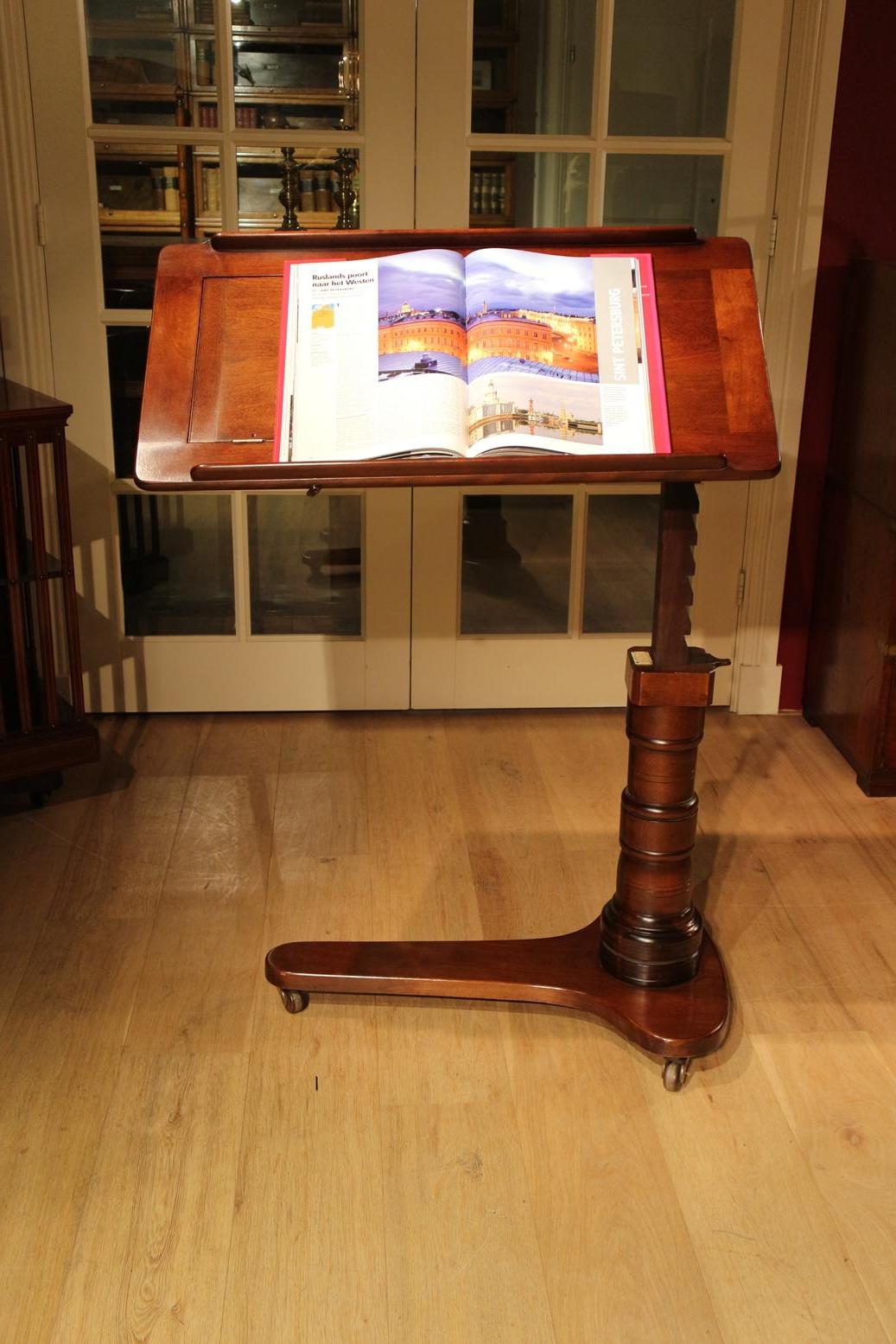 19th Century Mahogany Reading Table / Bed Stand 3
