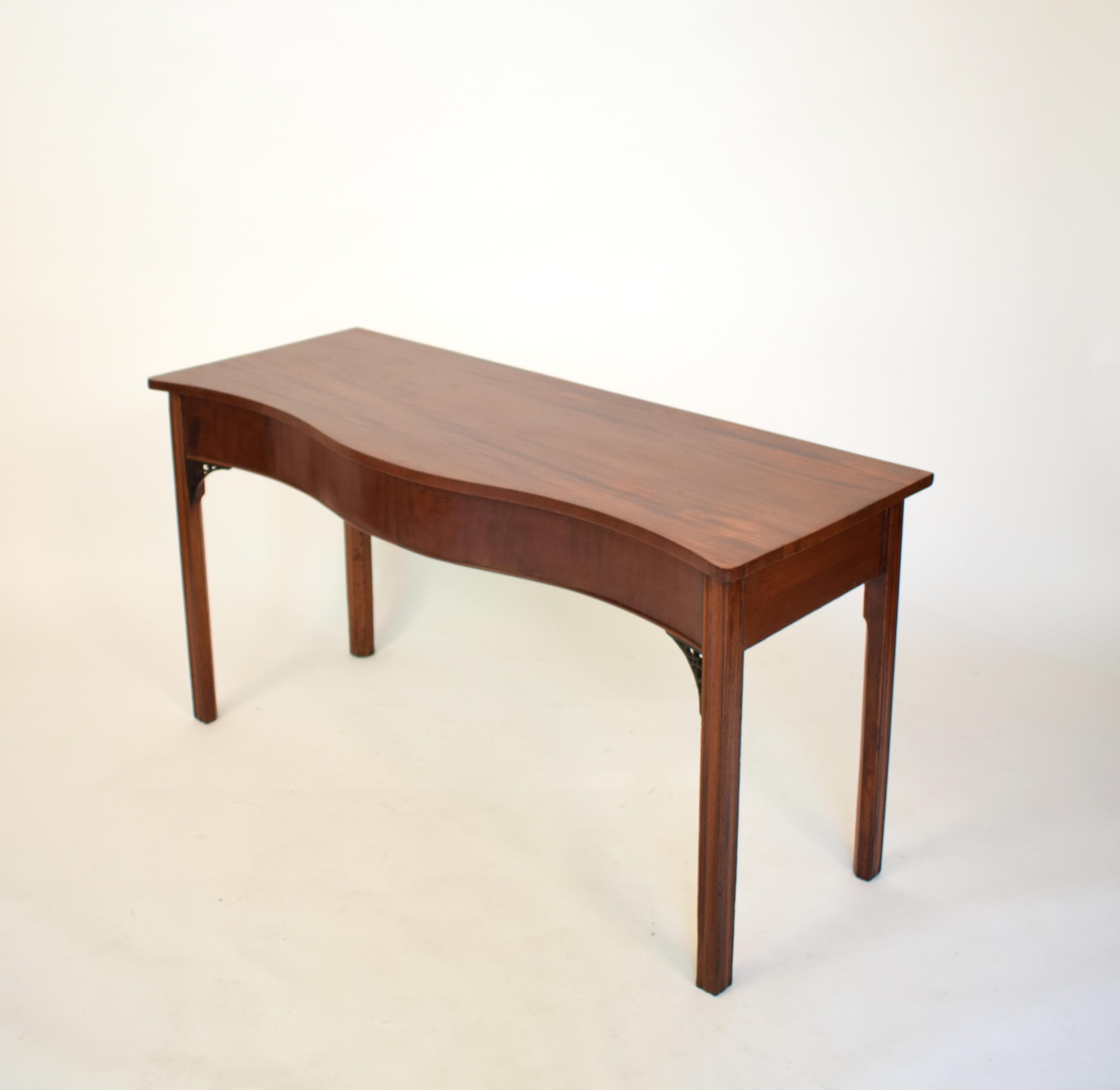 19th Century Mahogany Regency Serpentine Bowed Front Console Serving Table, 1810 1