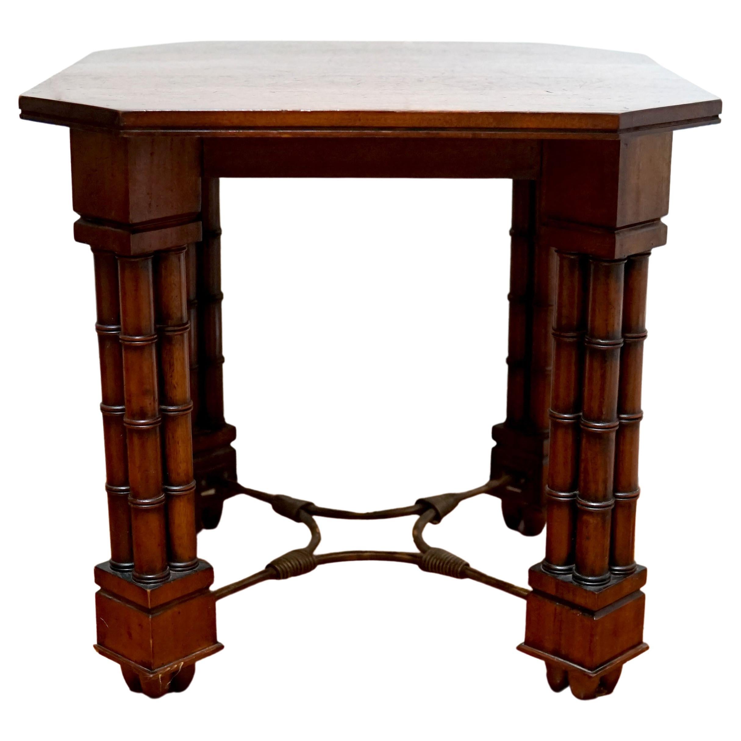 19th Century Mahogany Regency Style Octoganal Side Table For Sale