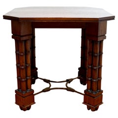 19th Century Mahogany Regency Style Octoganal Side Table