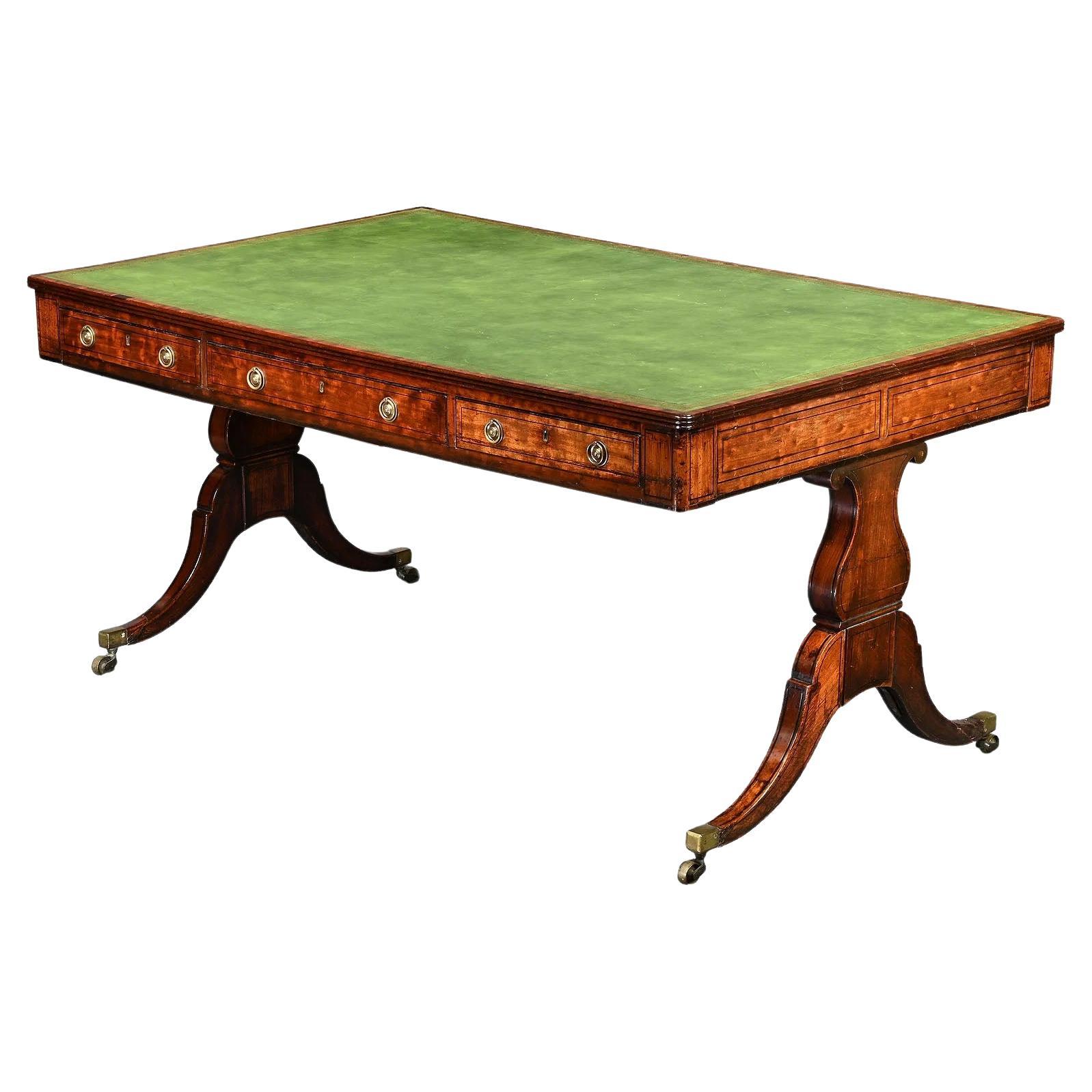 19th Century Mahogany Regency Writing / Library Table
