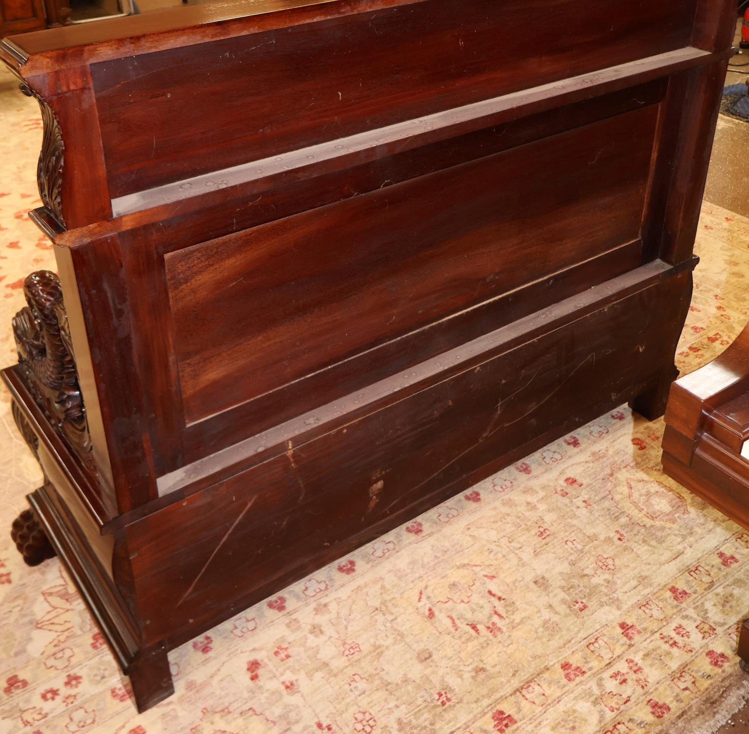19th Century Mahogany Renaissance Revival Carved Bench Settee ATTR to RJ Horner For Sale 7