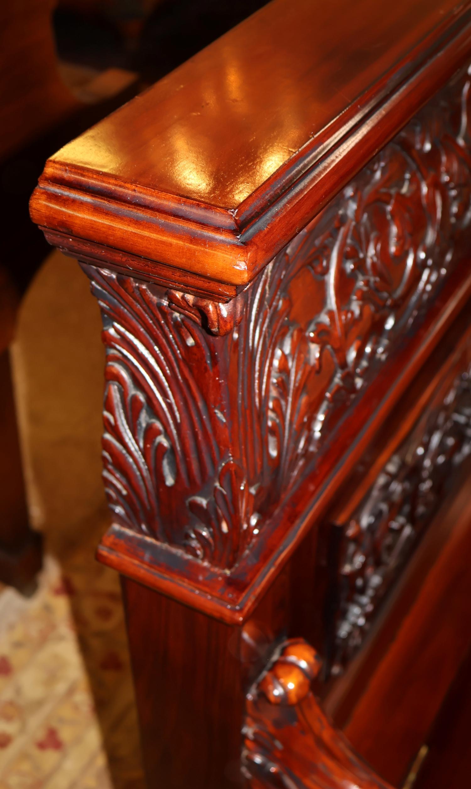 19th Century Mahogany Renaissance Revival Carved Bench Settee ATTR to RJ Horner For Sale 8