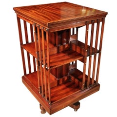 19th Century Mahogany Revolving Bookcase Maple & Co.
