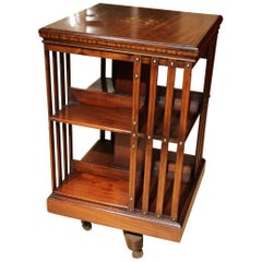 Antique 19th Century Mahogany Revolving Bookcase Maple & Co.