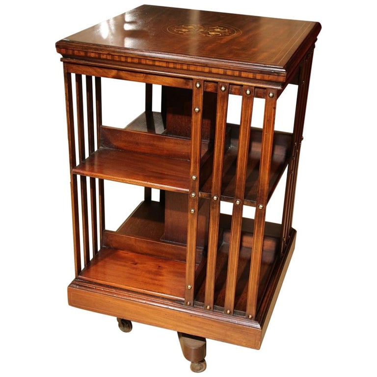 19th Century Mahogany Revolving Bookcase Maple And Co At 1stdibs