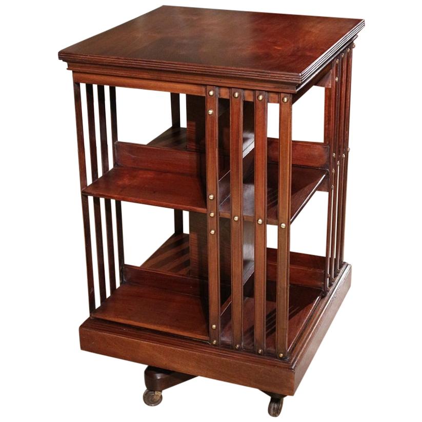 19th Century Mahogany Revolving Bookcase Maple and Co. at 1stDibs