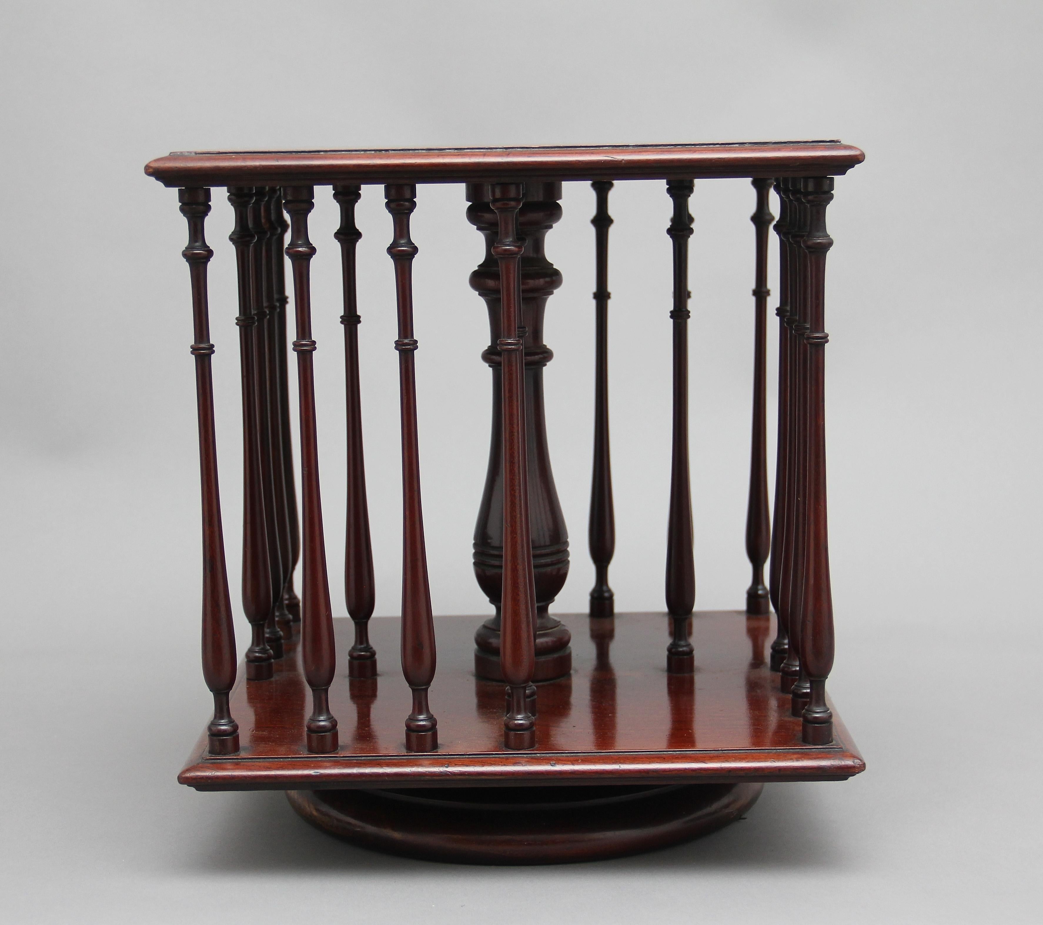 Late 19th Century 19th Century Mahogany Revolving Bookstand For Sale