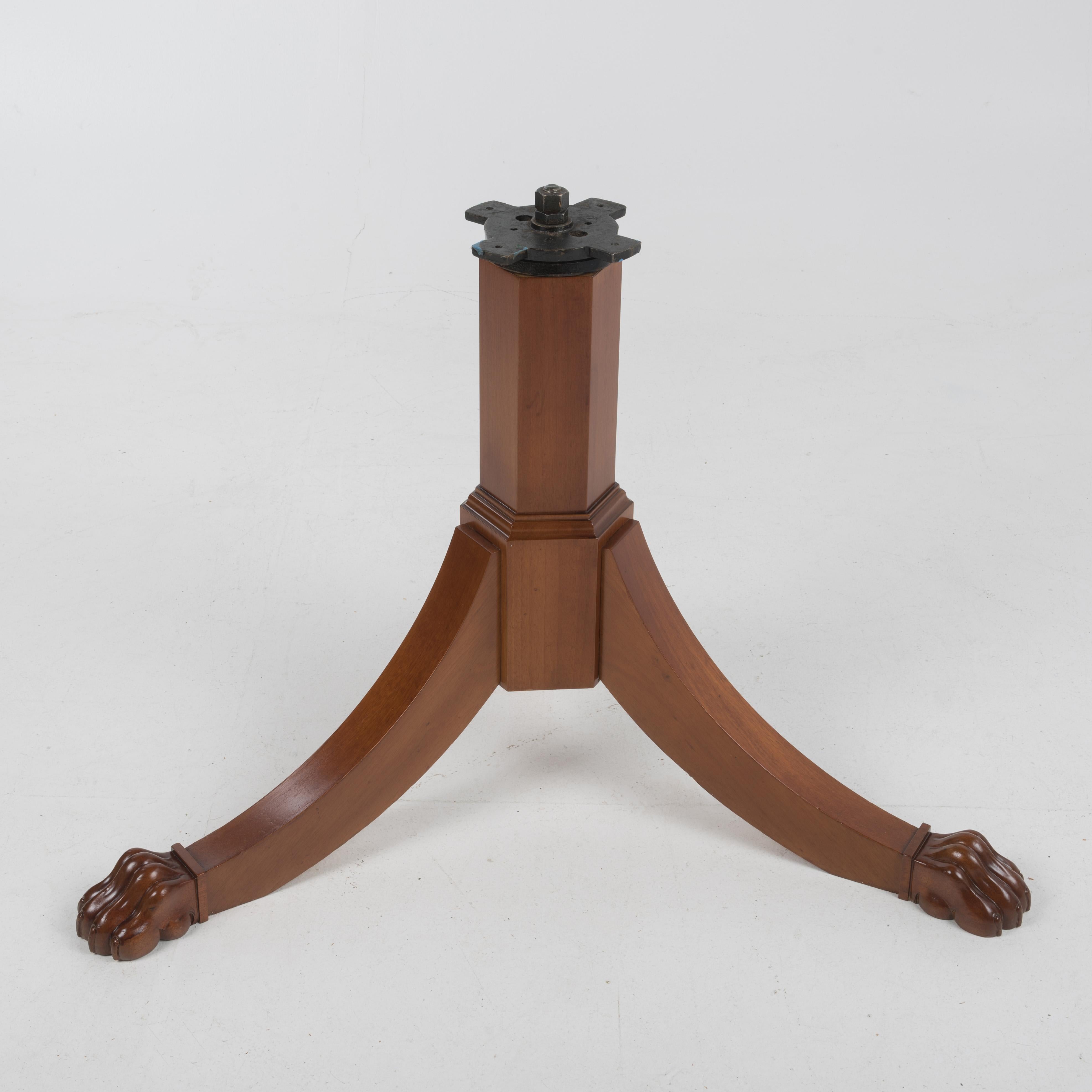 19th Century Mahogany Rotating Rent Table Regency Paw Feet 9