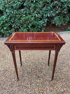 19th Century Mahogany & Satinwood Card Table