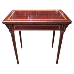 19th Century Mahogany & Satinwood Card Table