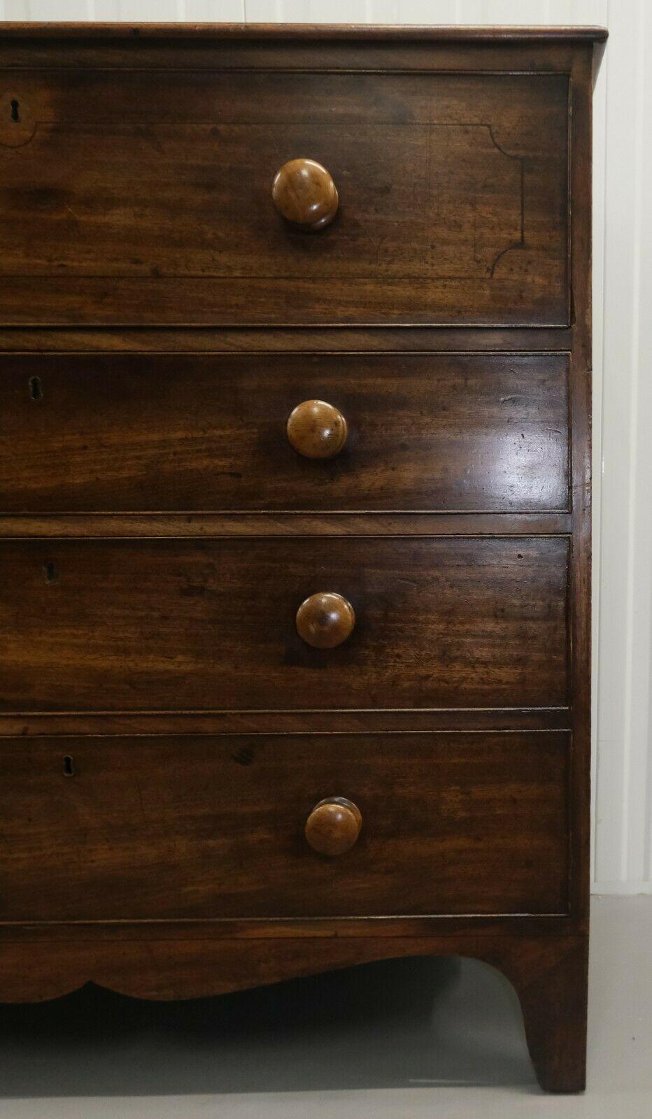19th Century Hardwood Secretaire Chest of Drawers with Revealing Fitted Interior 1