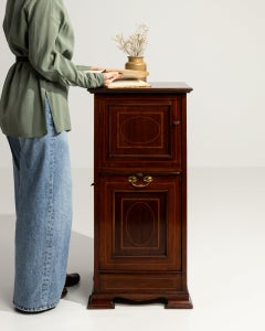 19th Century Mahogany Secretary Cabinet With Multiple Compartments