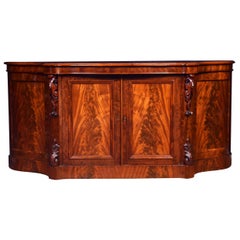 Antique 19th Century Mahogany Serpentine Fronted Sideboard