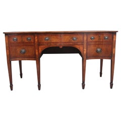 19th Century mahogany serpentine sideboard 